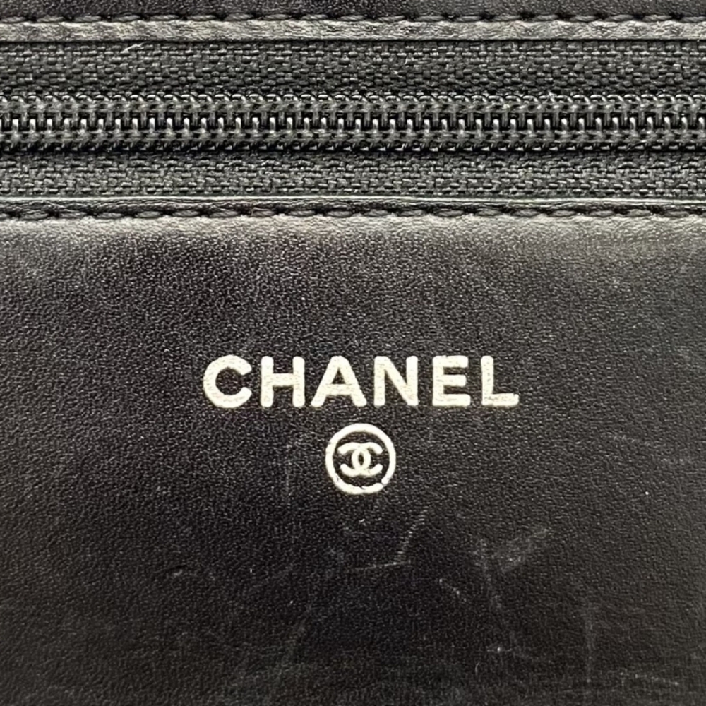 Authentic Chanel Quilted Cambon Coco Mark Leather Chain Wallet Shoulder Bag - Picture 6 of 11